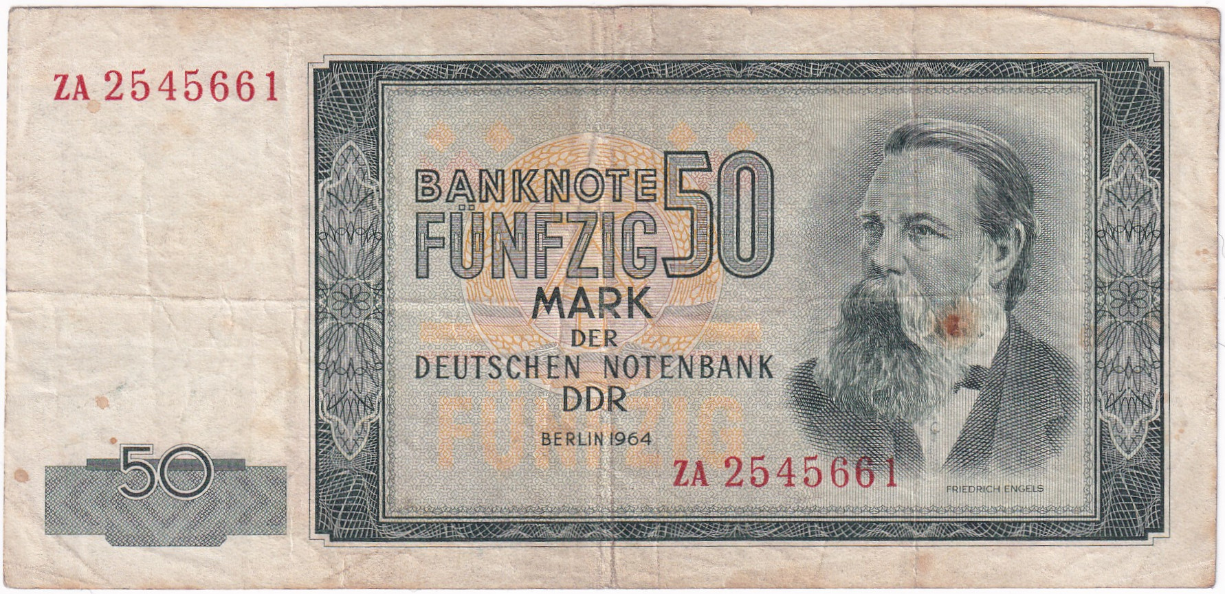 50 mark - Friedrich Engels - Série 1964