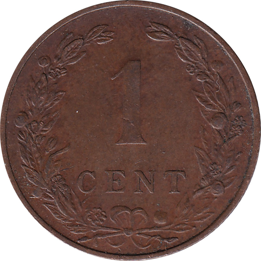 1 cent - Wilhelmina I - 17 boucliers