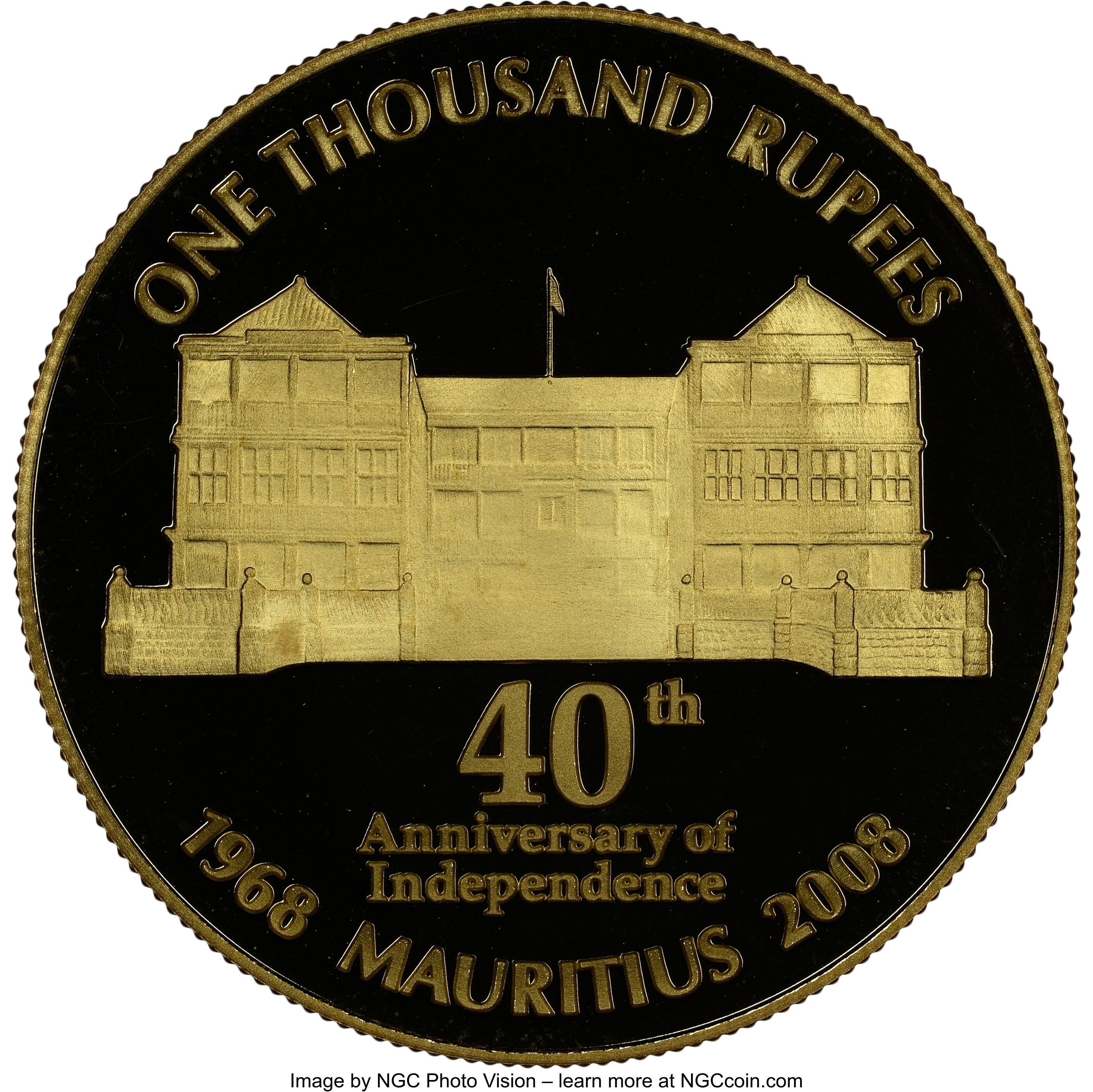 1000 rupees gold - Indépendance - 40 years