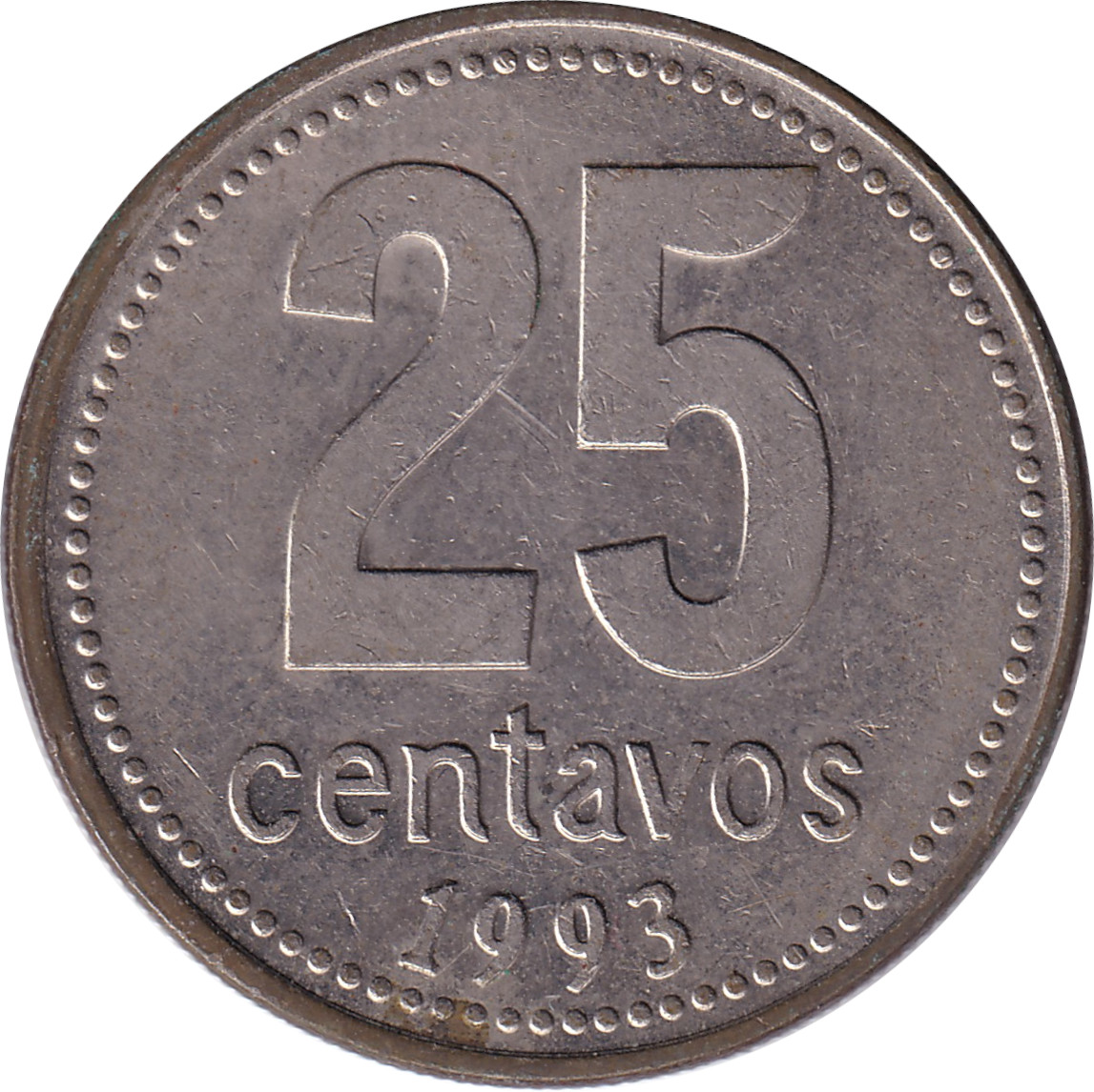 25 centavos - Hôtel de ville de Buenos Aires - Cupronickel