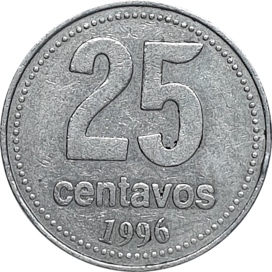 25 centavos - Hôtel de ville de Buenos Aires - Cupronickel