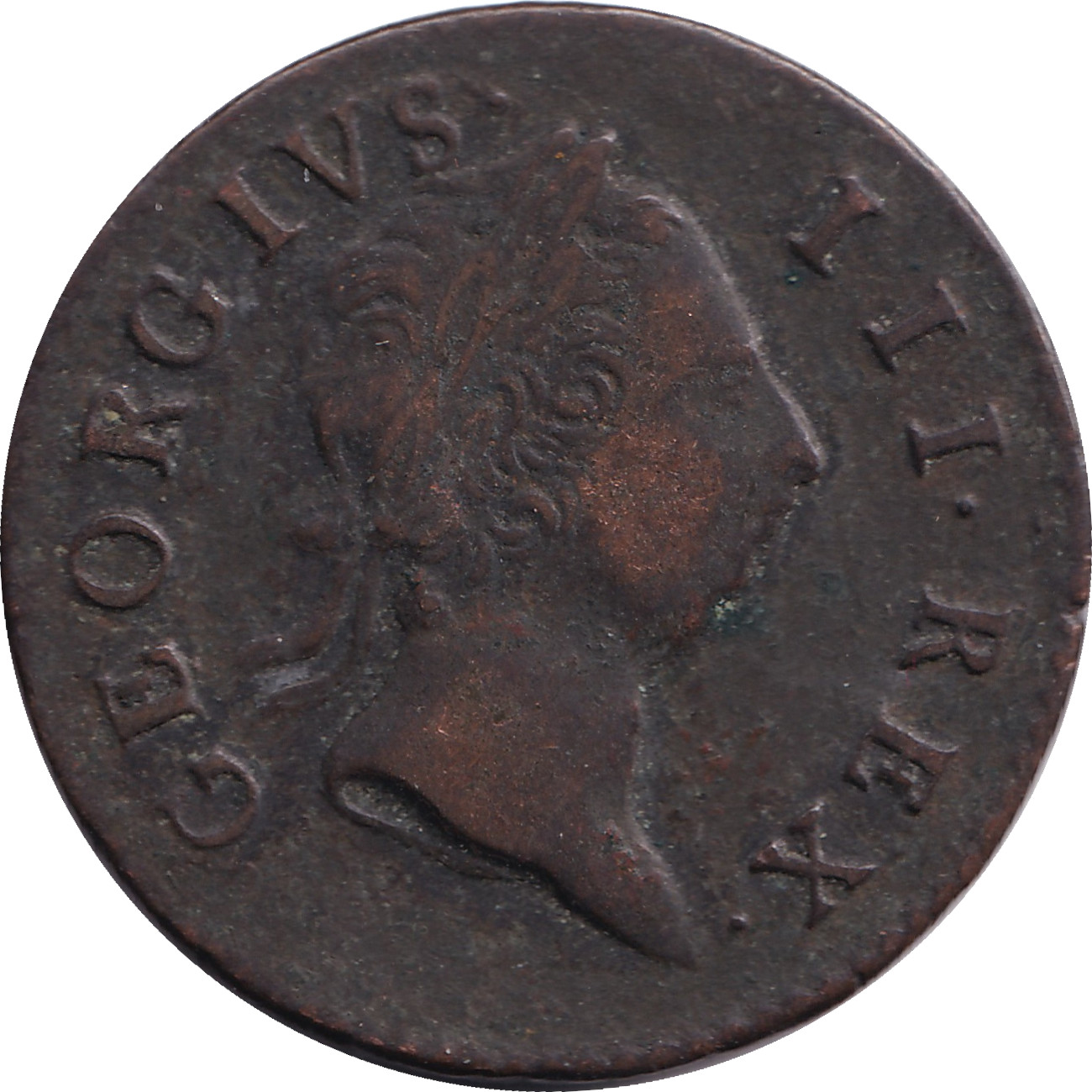 1/2 penny - George III - Buste jeune - Buste court