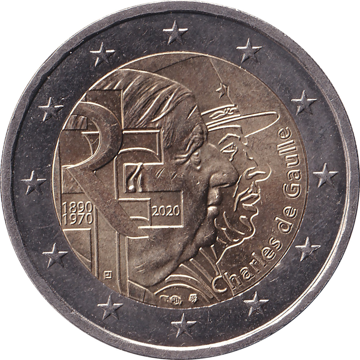 2 euro - Charles de Gaulle