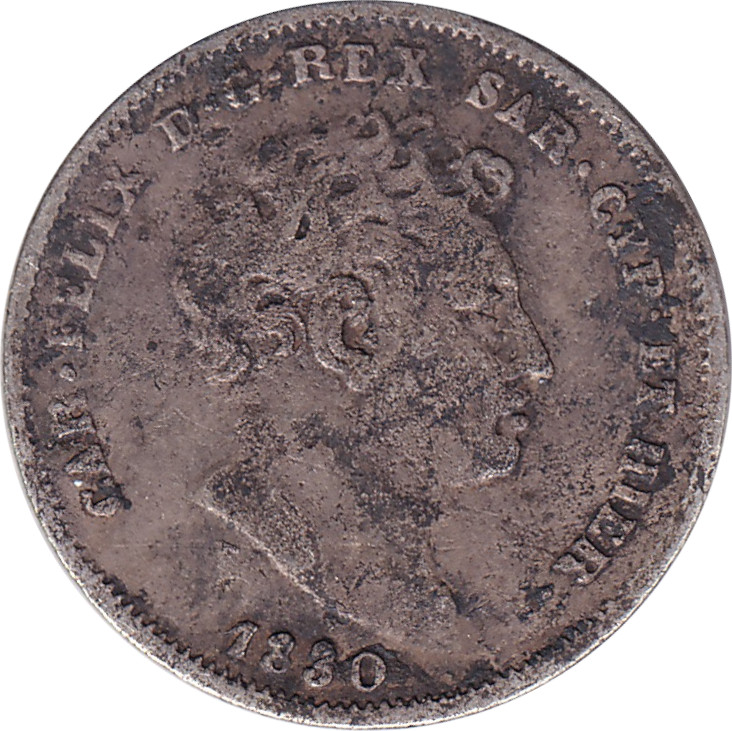 25 centesimi silver - Charles-Félix