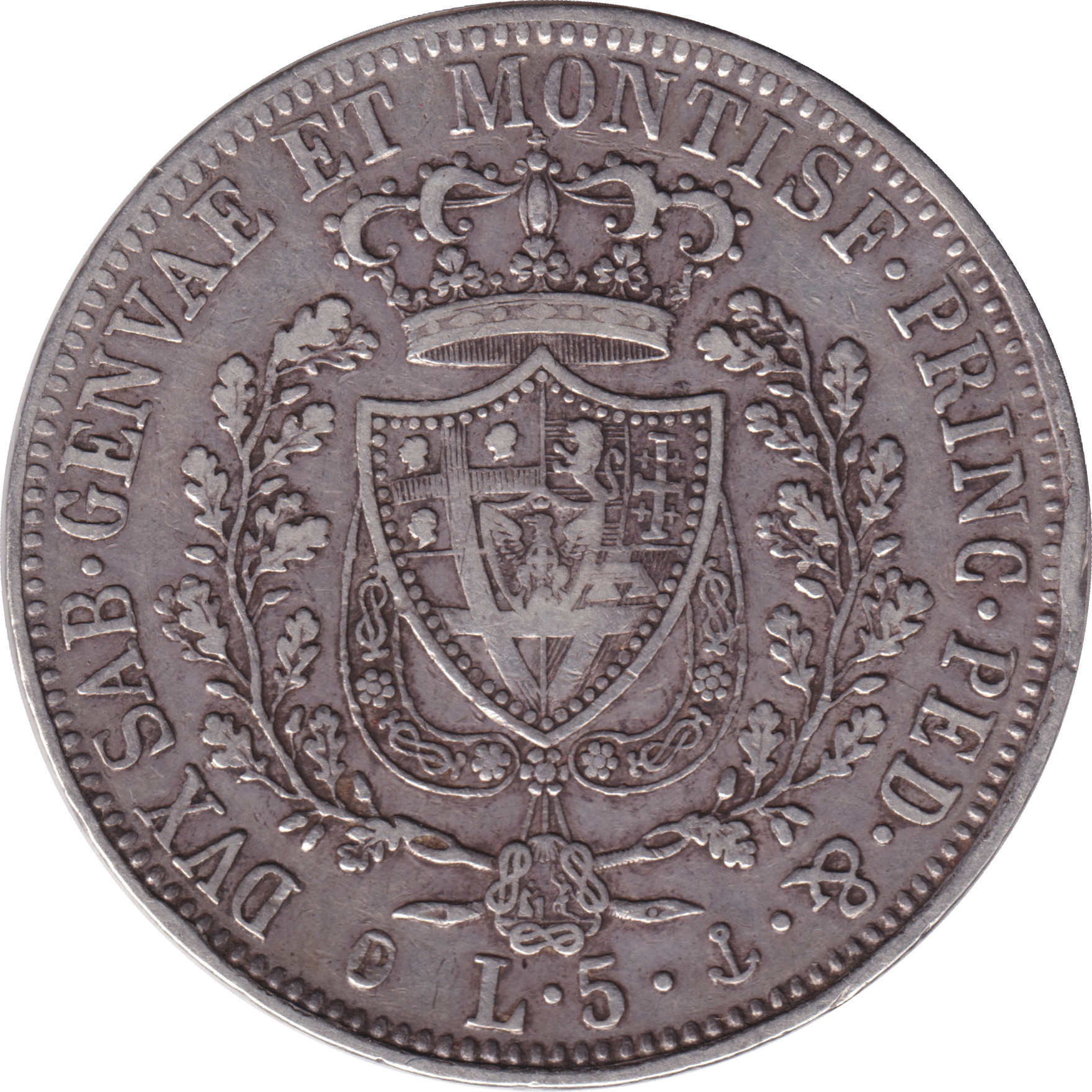 5 lire argent - Charles-Félix