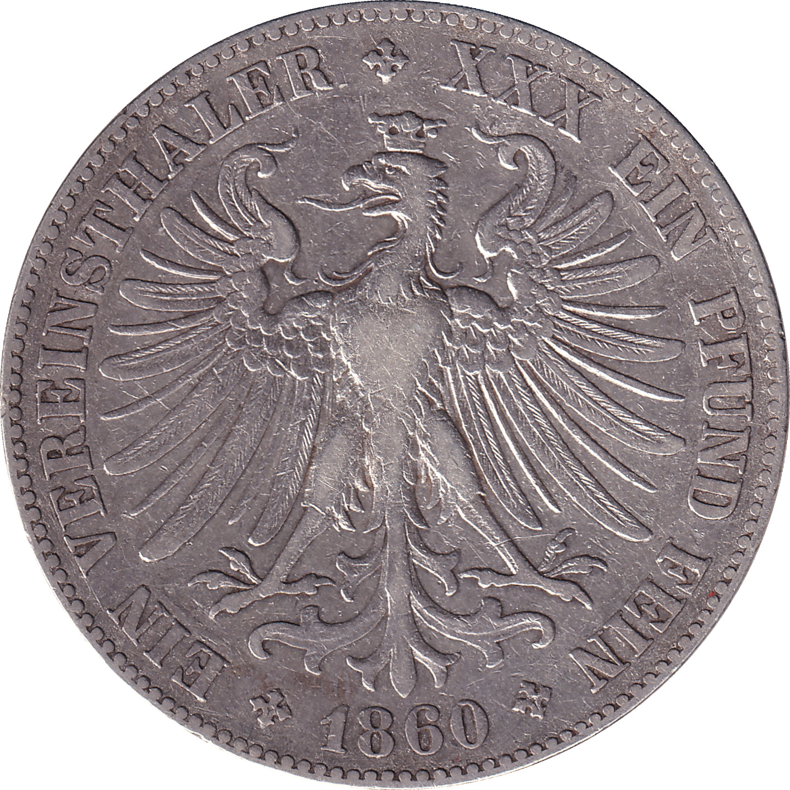 1 thaler silver - Cérès - Type 3