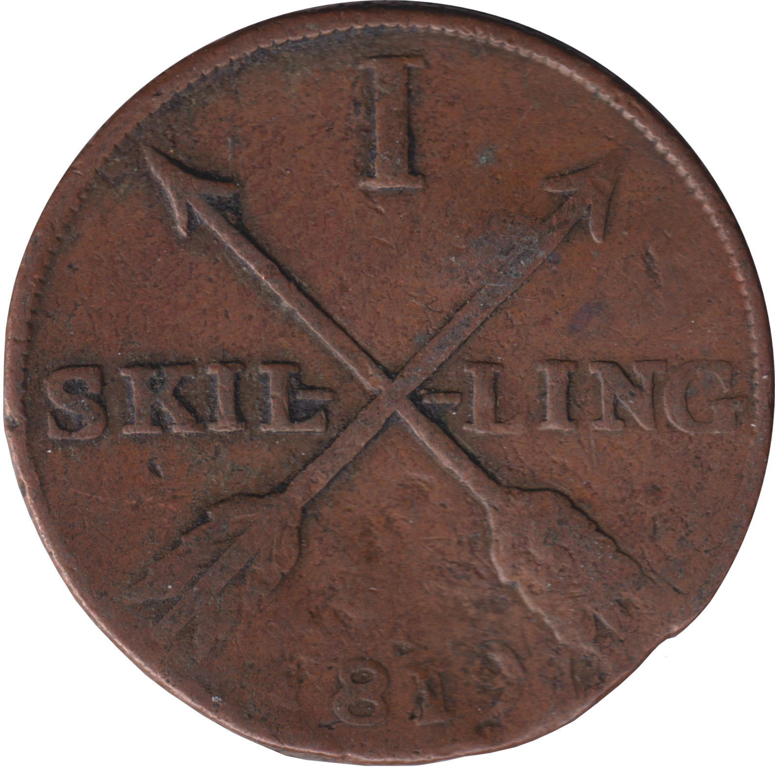 1 skilling - Charles XIV