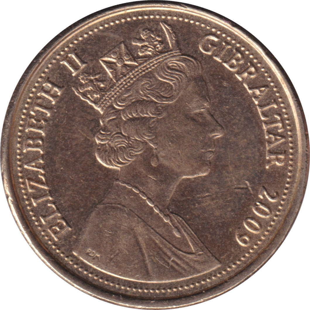 1 pound - Elizabeth II - Grand buste agé