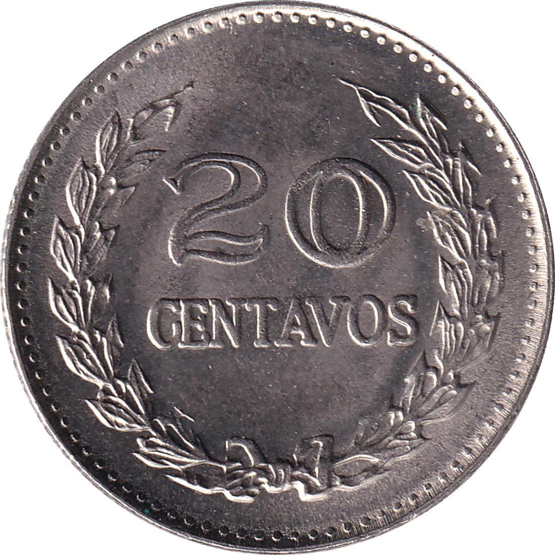 20 centavos - Santander - Petite tête - Divided legend