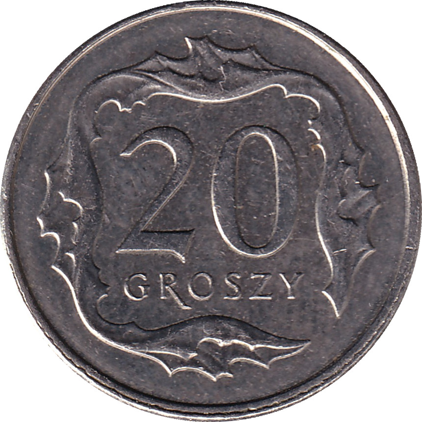 20 groszy - Troisième République - Type 2 - Cupronickel