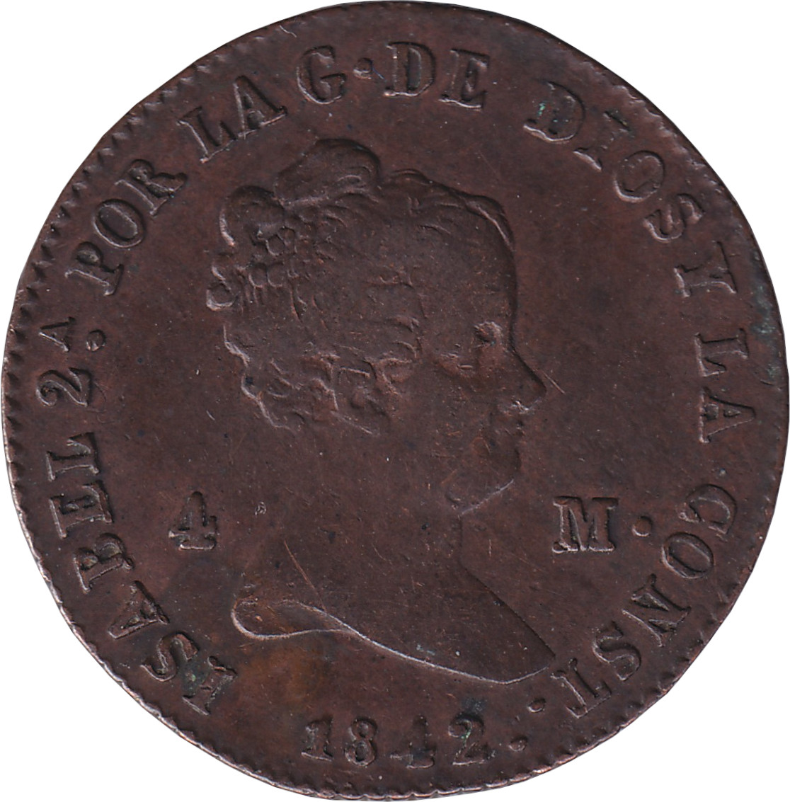 4 maravedis - Isabelle II - Type 2