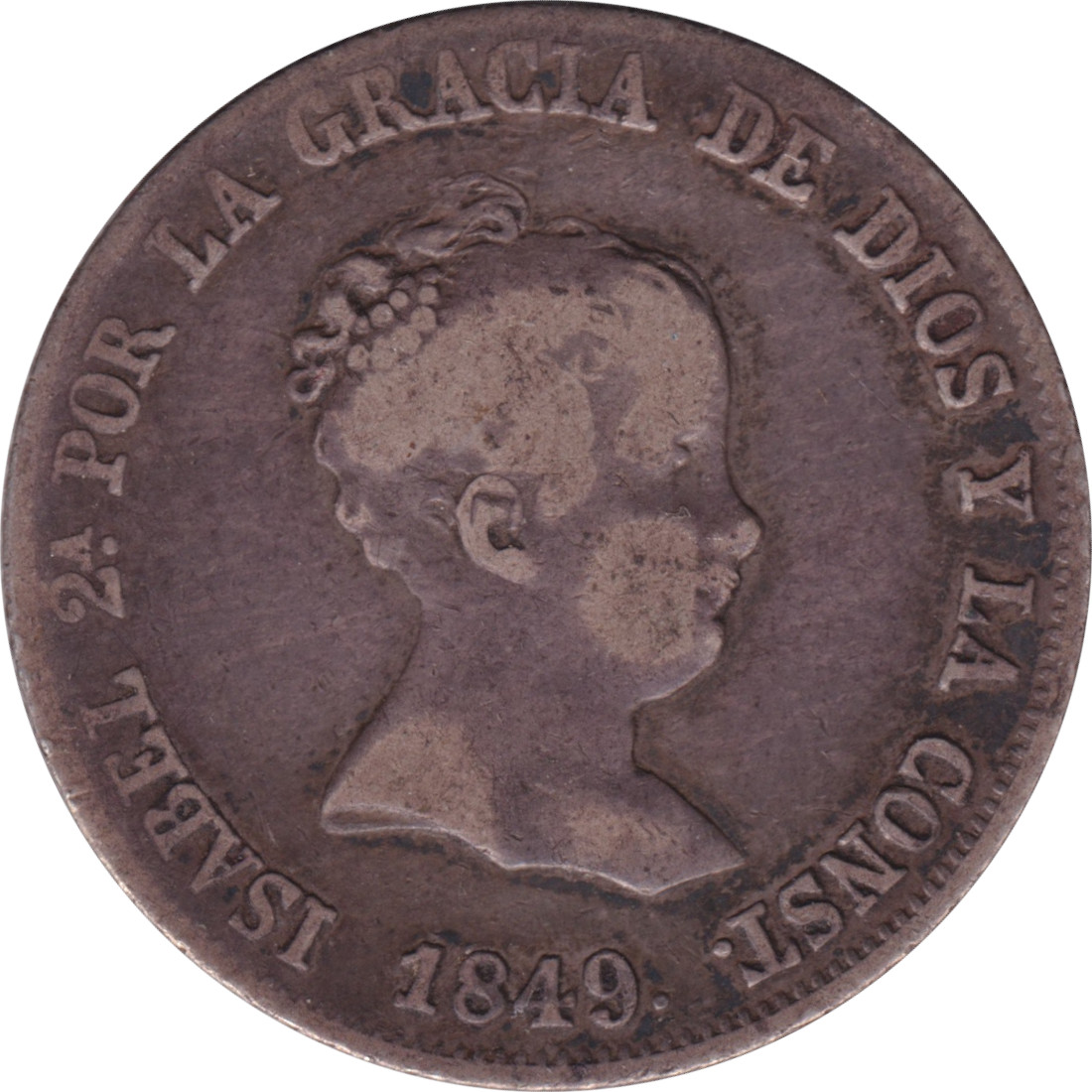 4 reales argent - Isabelle II - Type 3