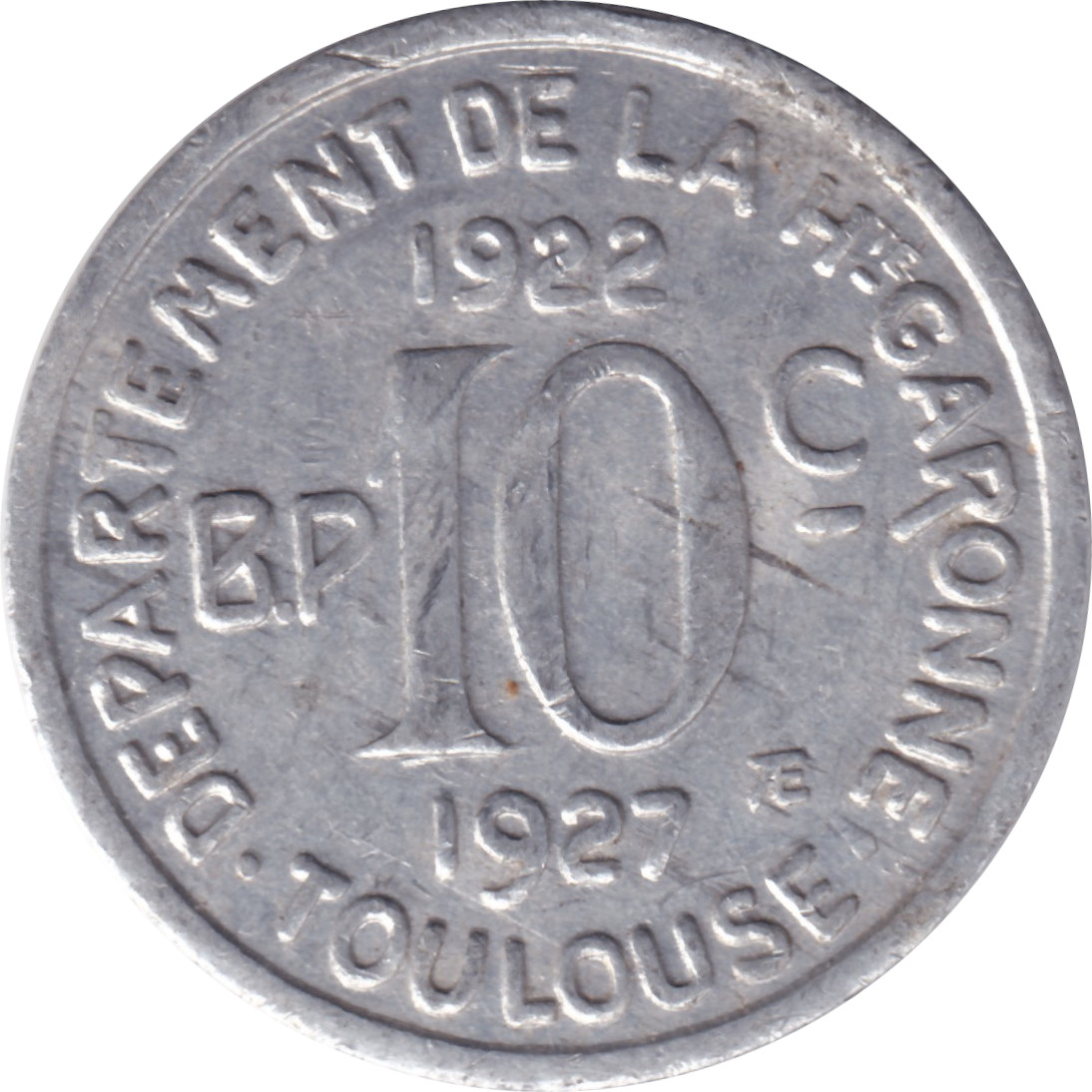 10 centimes - Toulouse - Département de la Haute Garonne