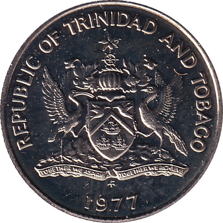 10 cents - Republic of Trinidad and Tobago - Grandes armoiries