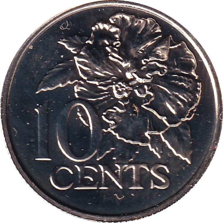 10 cents - Republic of Trinidad and Tobago - Large Arms