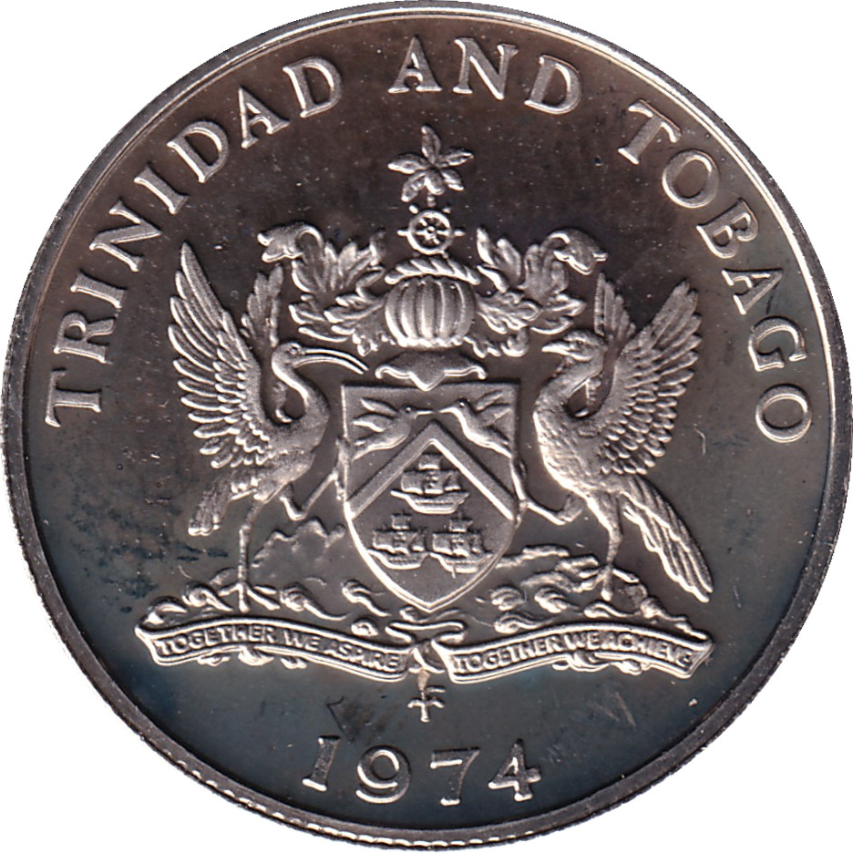 25 cents - Trinidad and Tobago - Large Arms