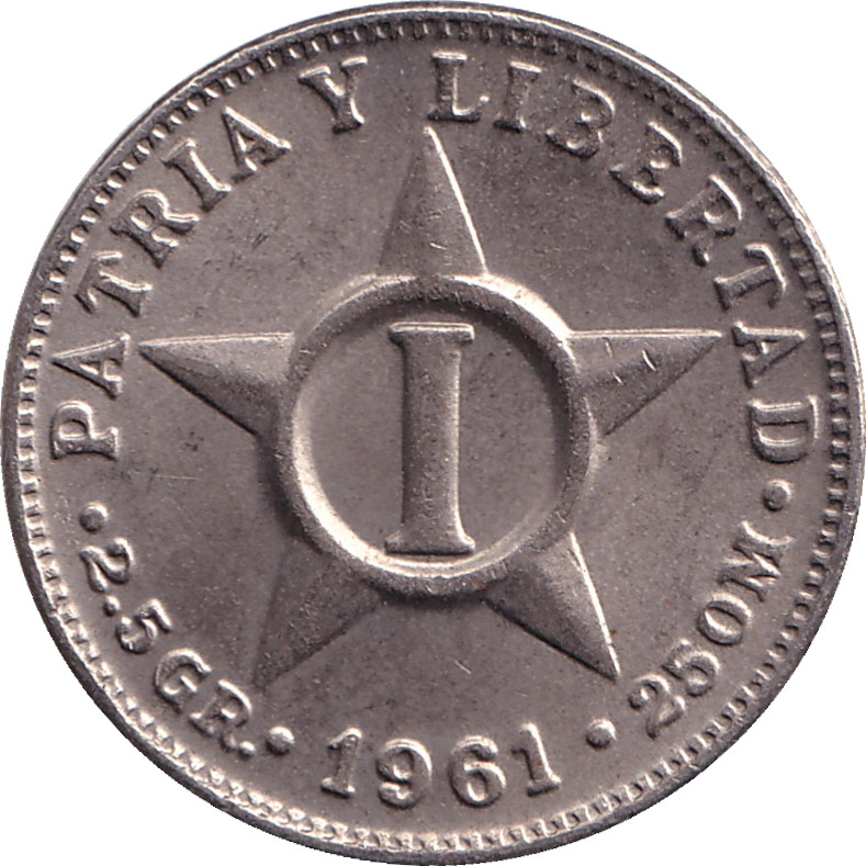 1 centavo - Patria y Libertad - Cupronickel