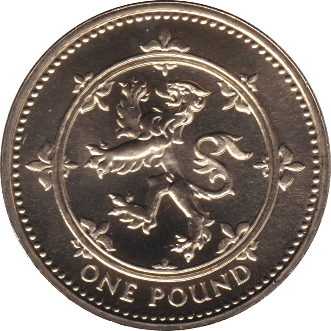 1 pound - Elizabeth II - Tête agée - Lion