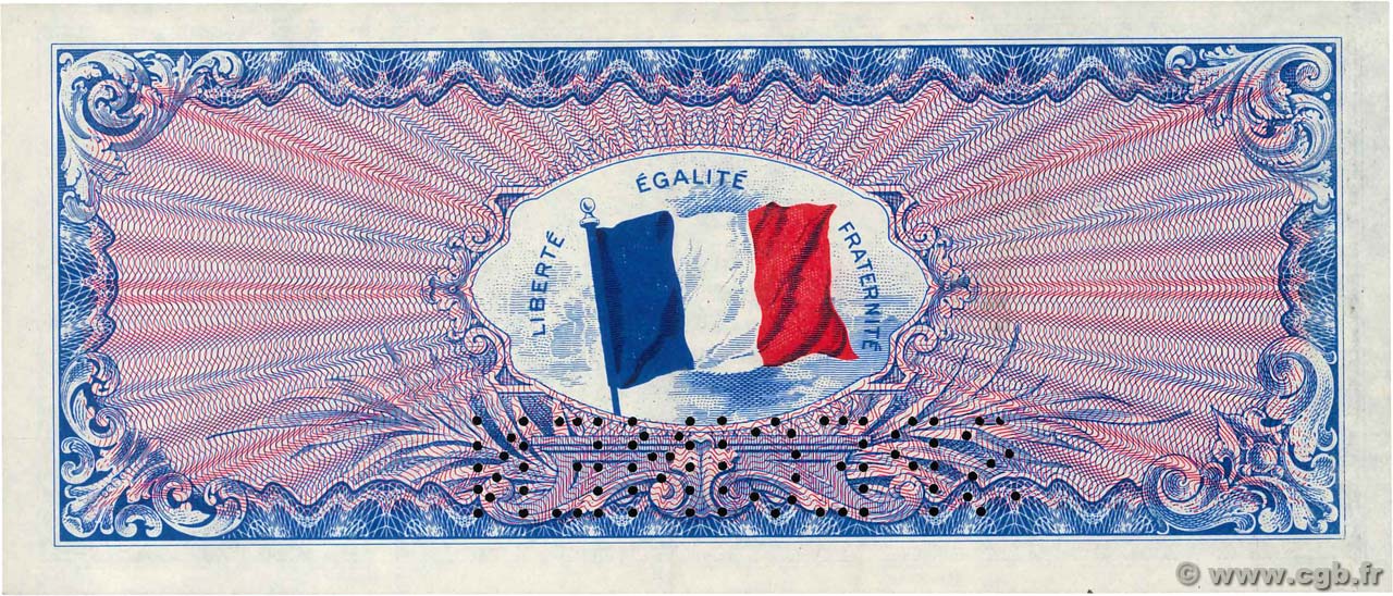 5000 francs - Drapeau