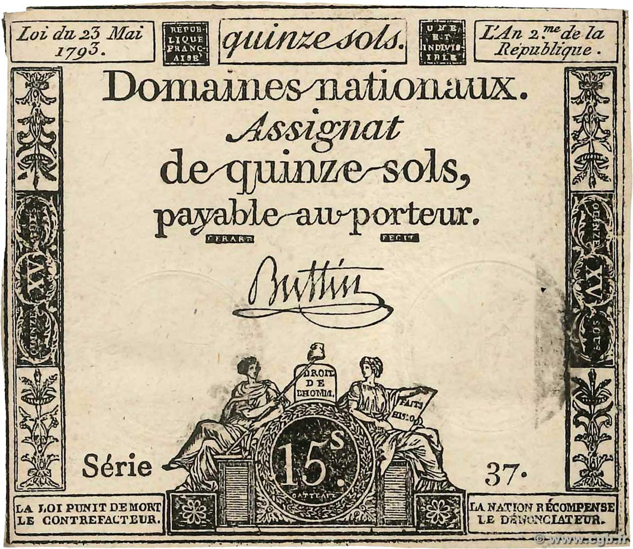 15 sols - Domaine nationaux