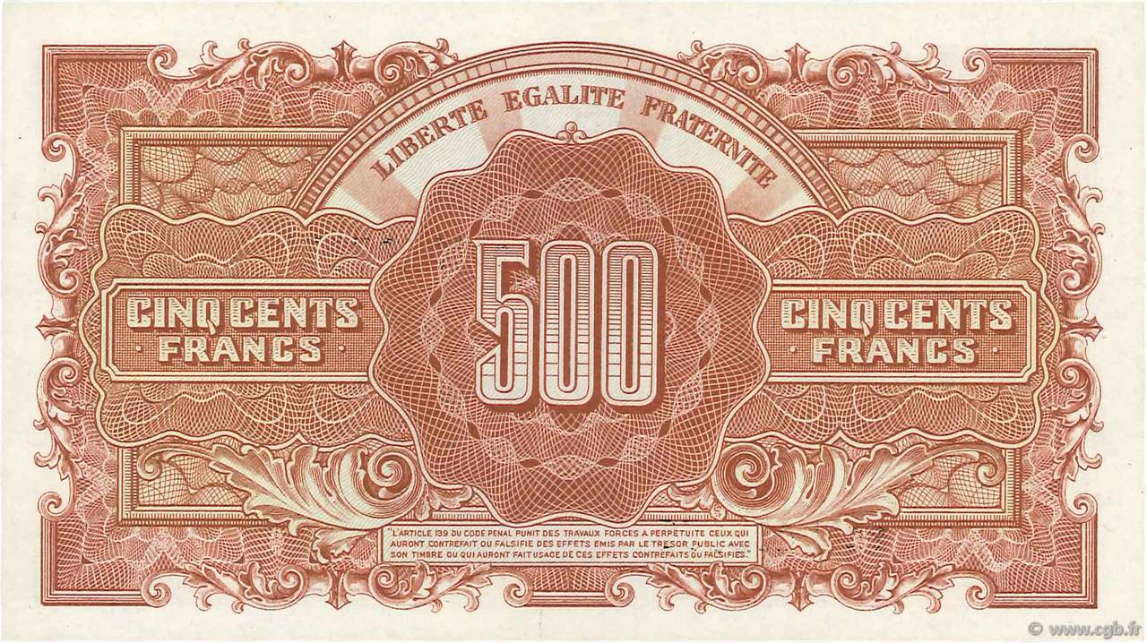 500 francs - Marianne