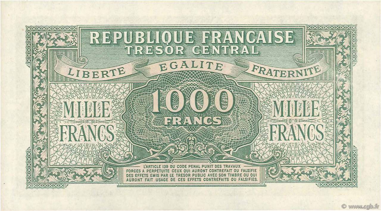 1000 francs - Marianne