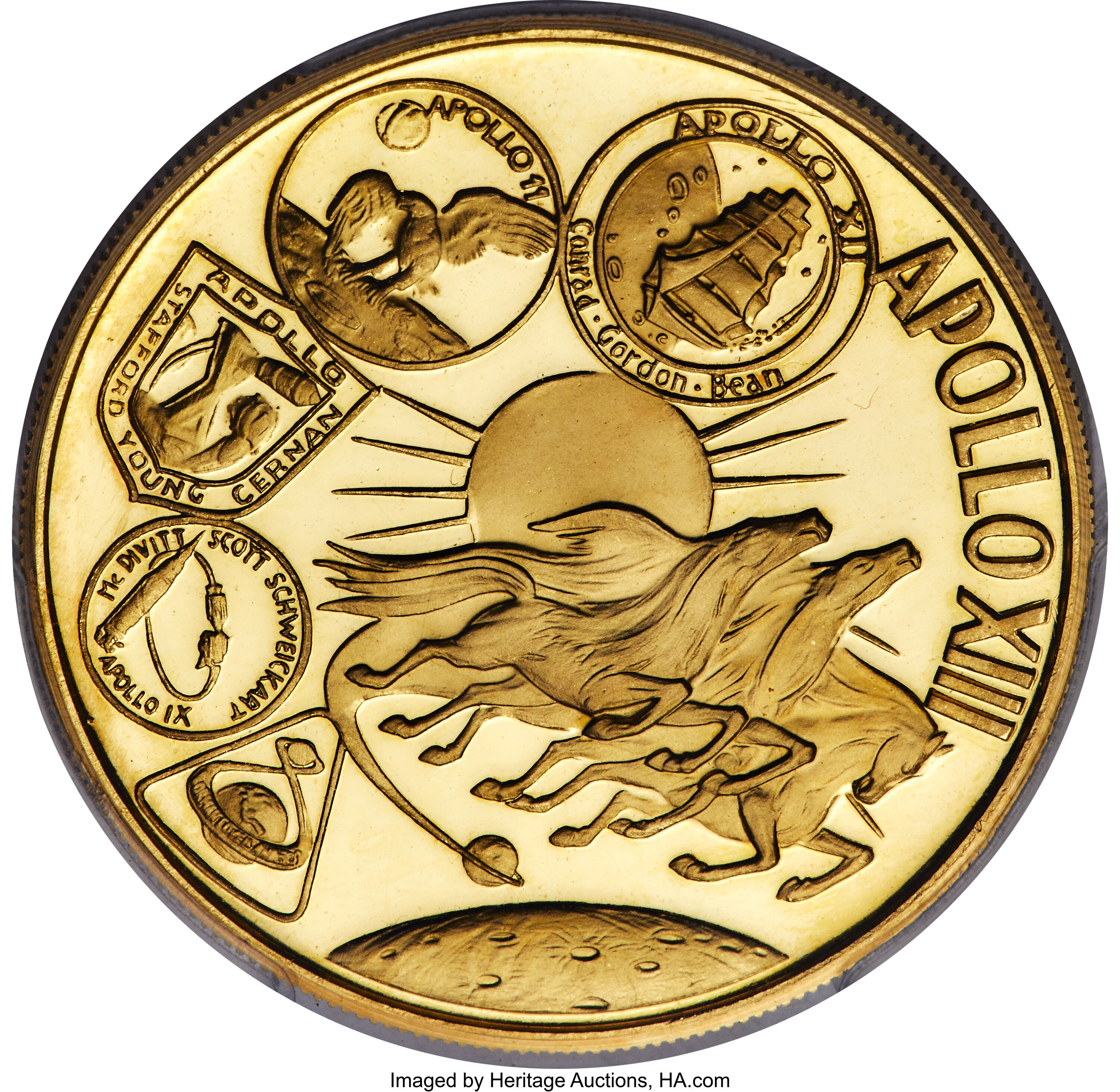 100 riyals gold - Appolo XIII