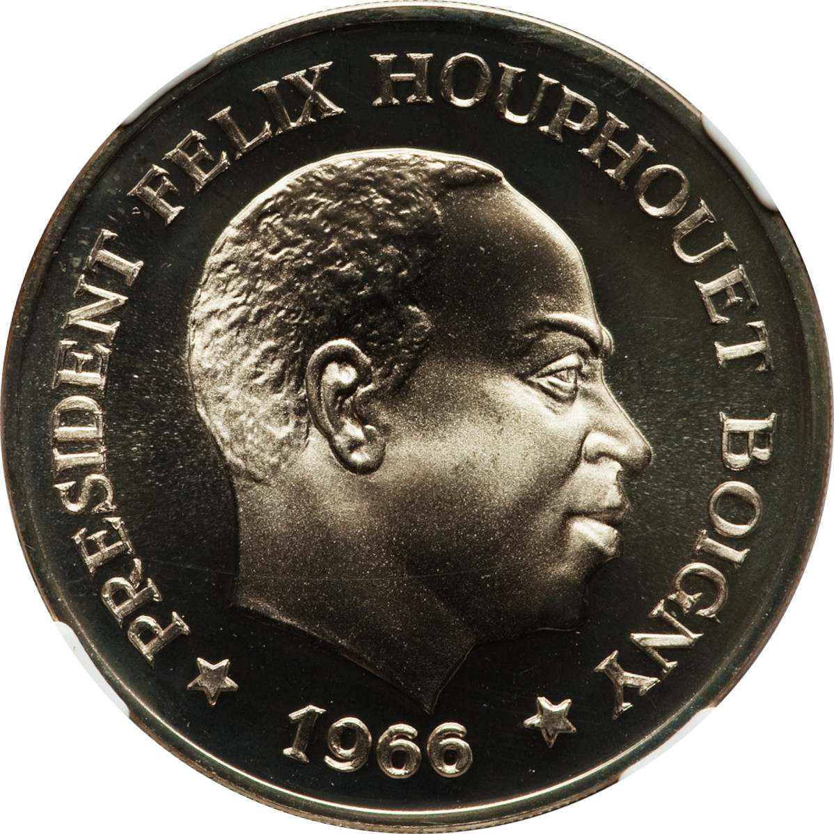 10 francs argent - Président Félix Houphouet Boigny