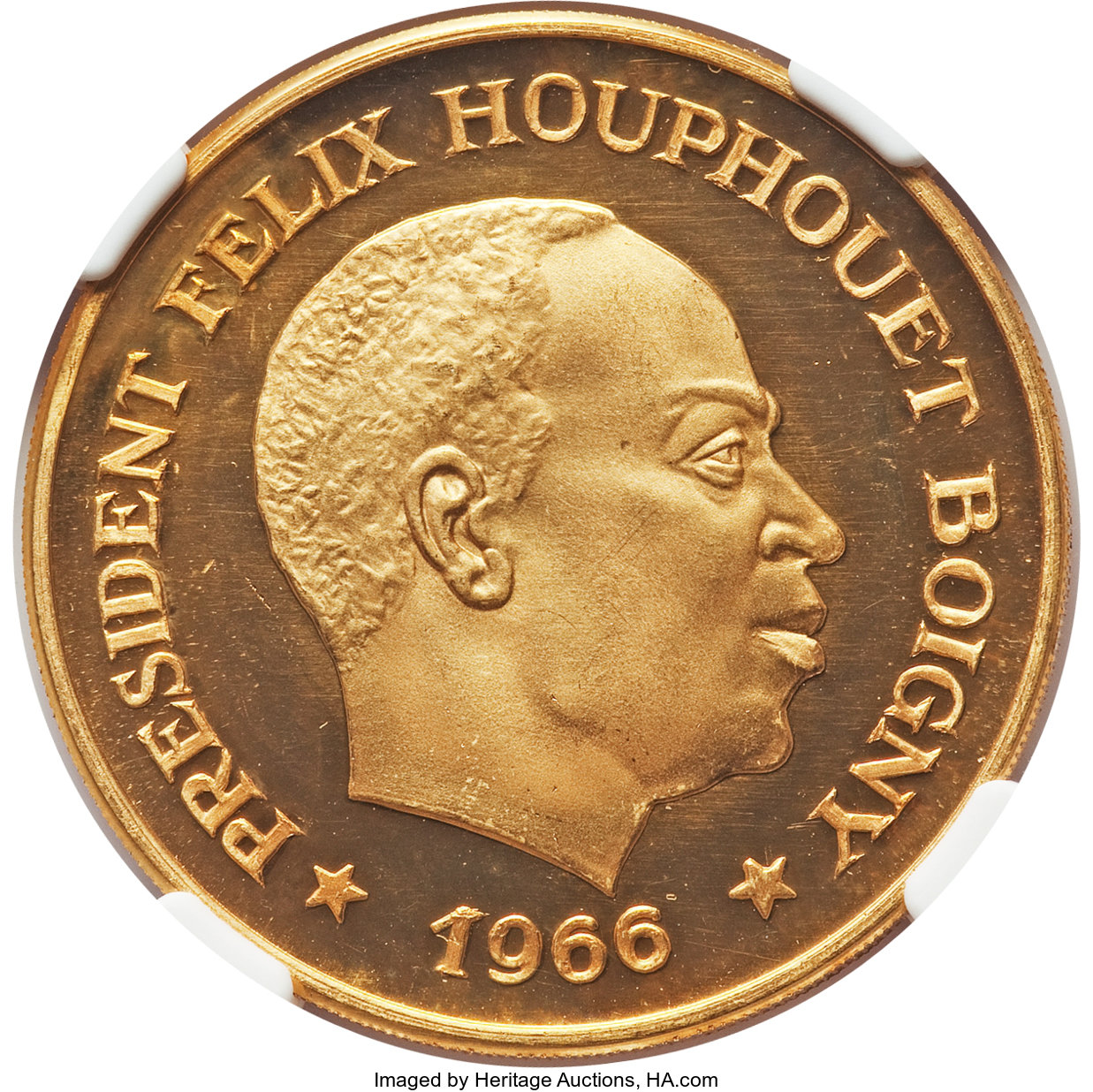 100 francs or - Président Félix Houphouet Boigny