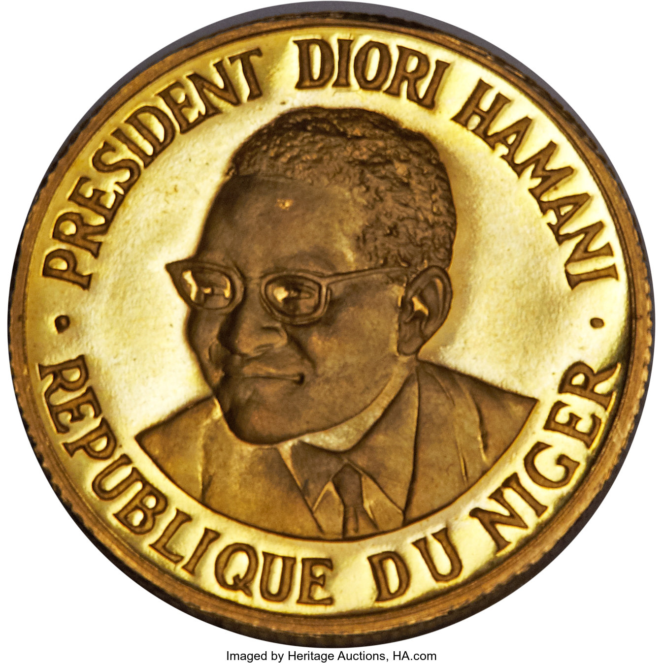 10 francs or - Président Diori Harmani