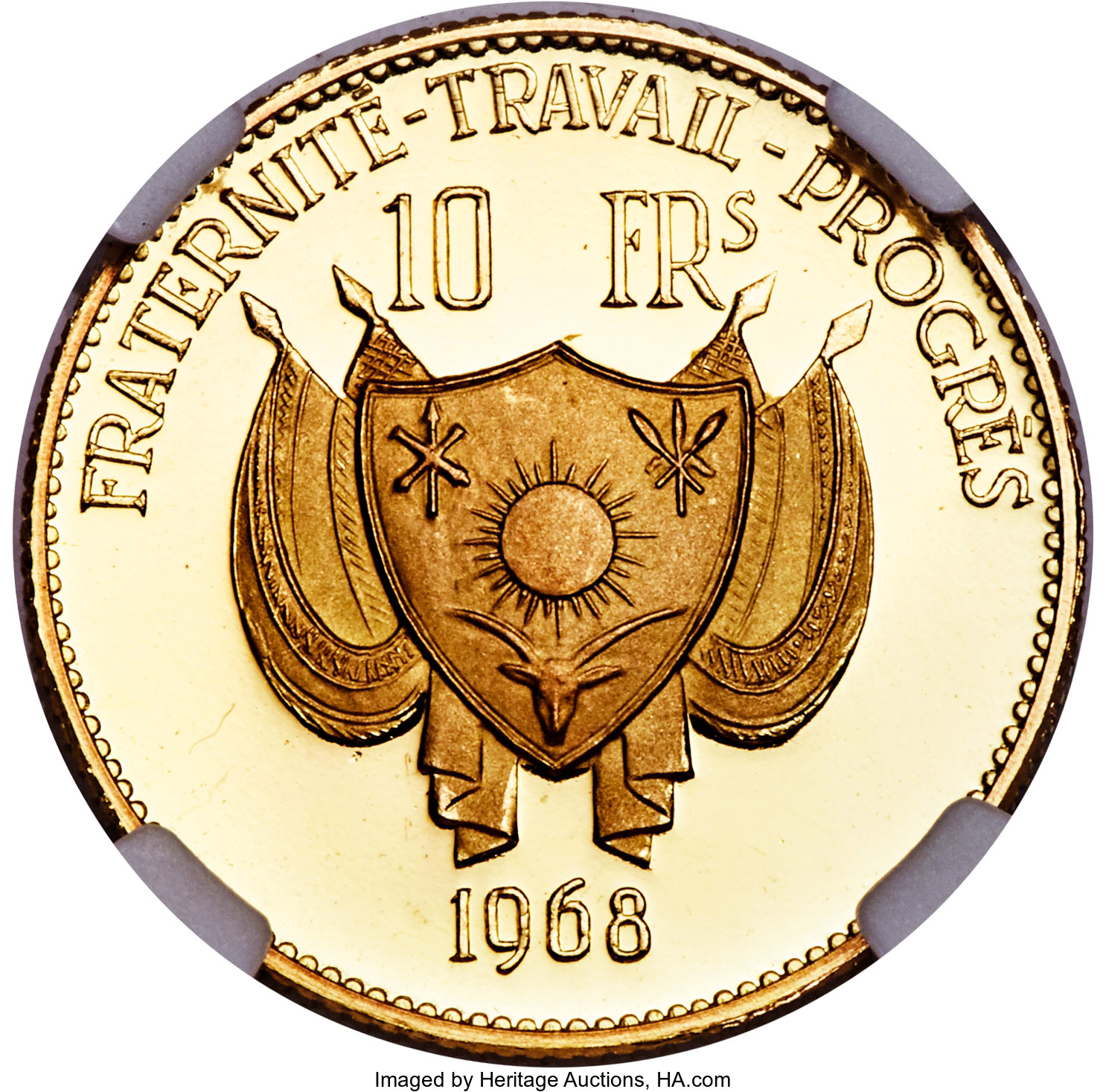 10 francs gold - Autruches