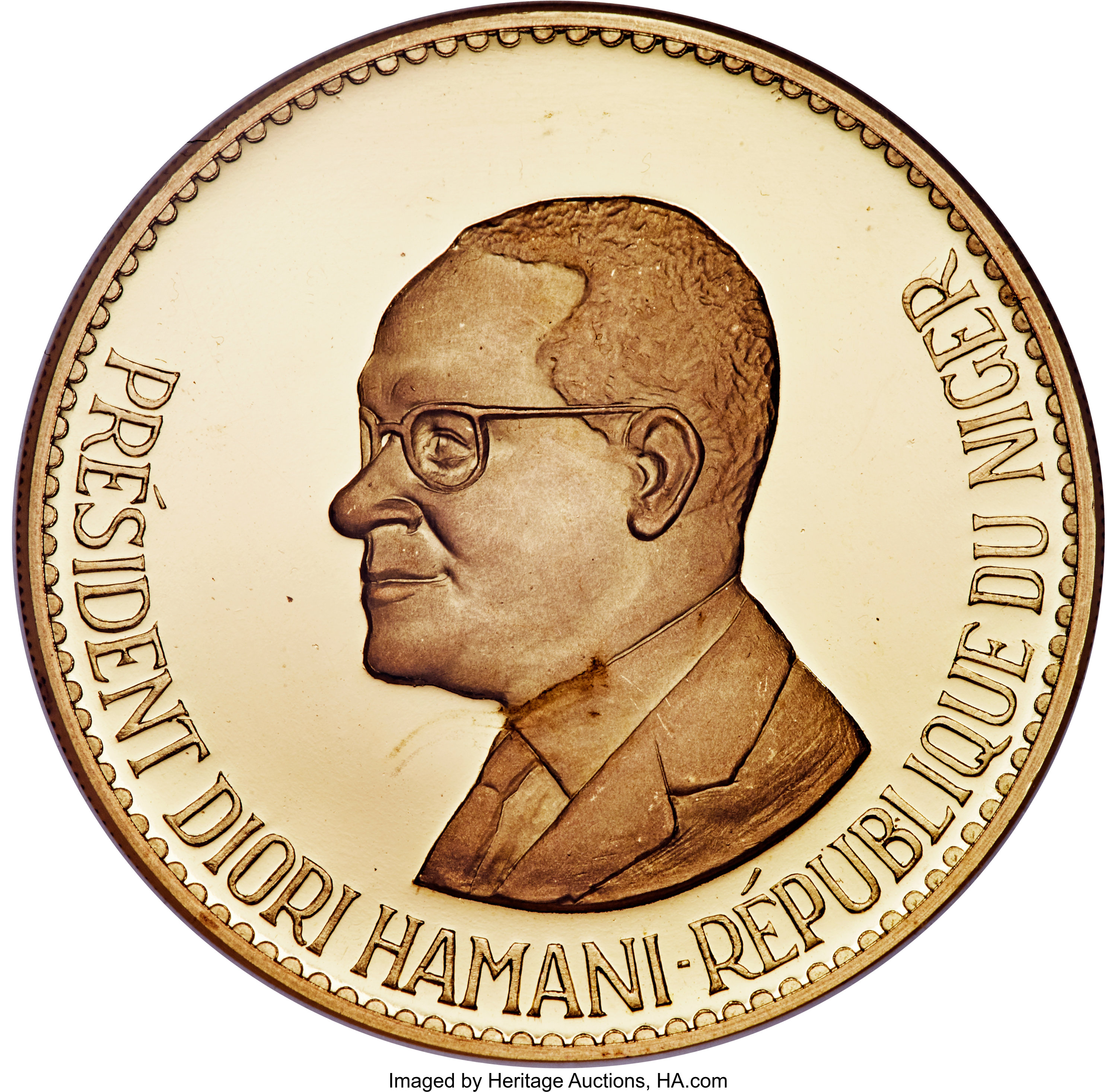 100 francs or - Président Diori Harmani