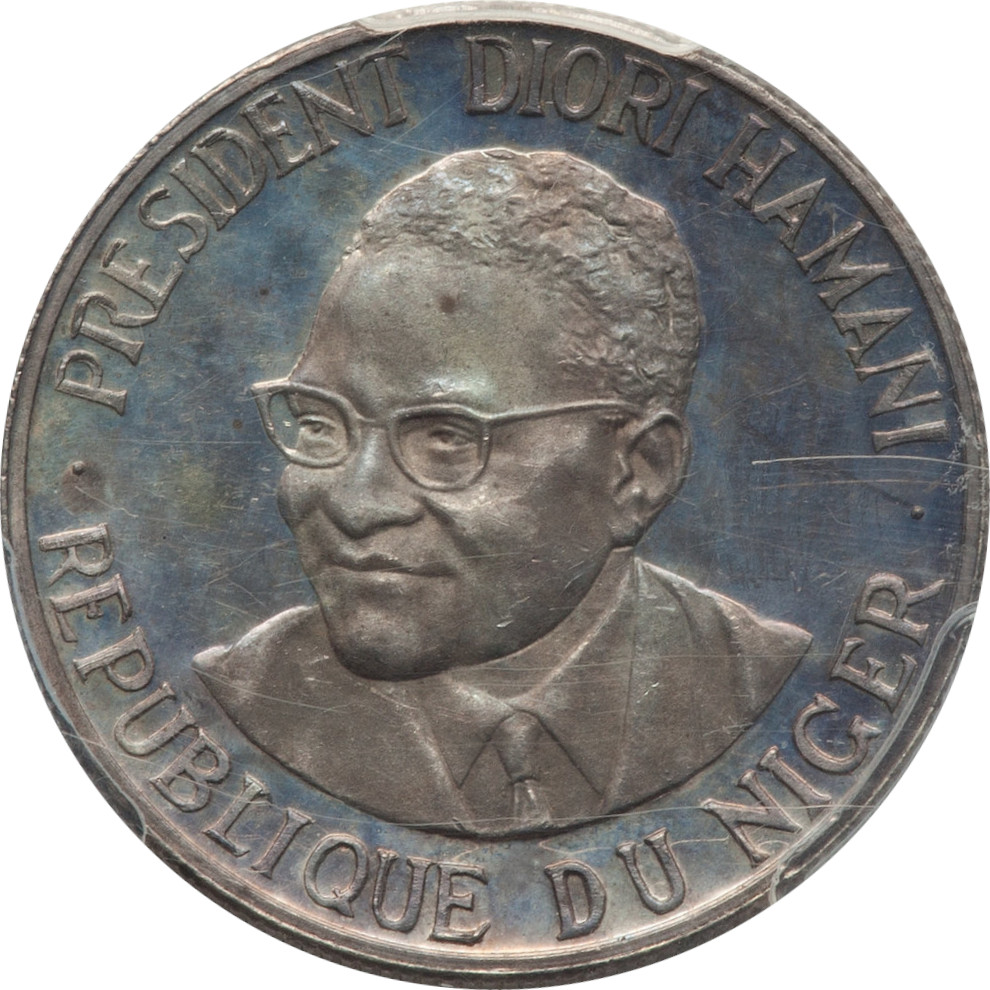 500 francs argent - Président Diori Harmani