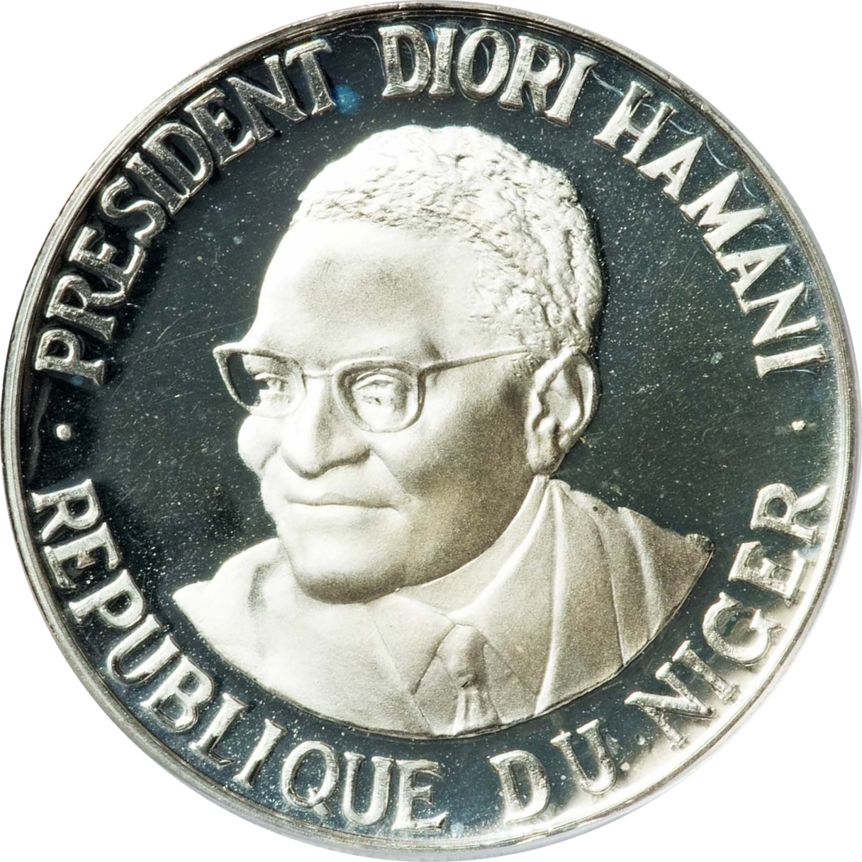 1000 francs argent - Président Diori Harmani