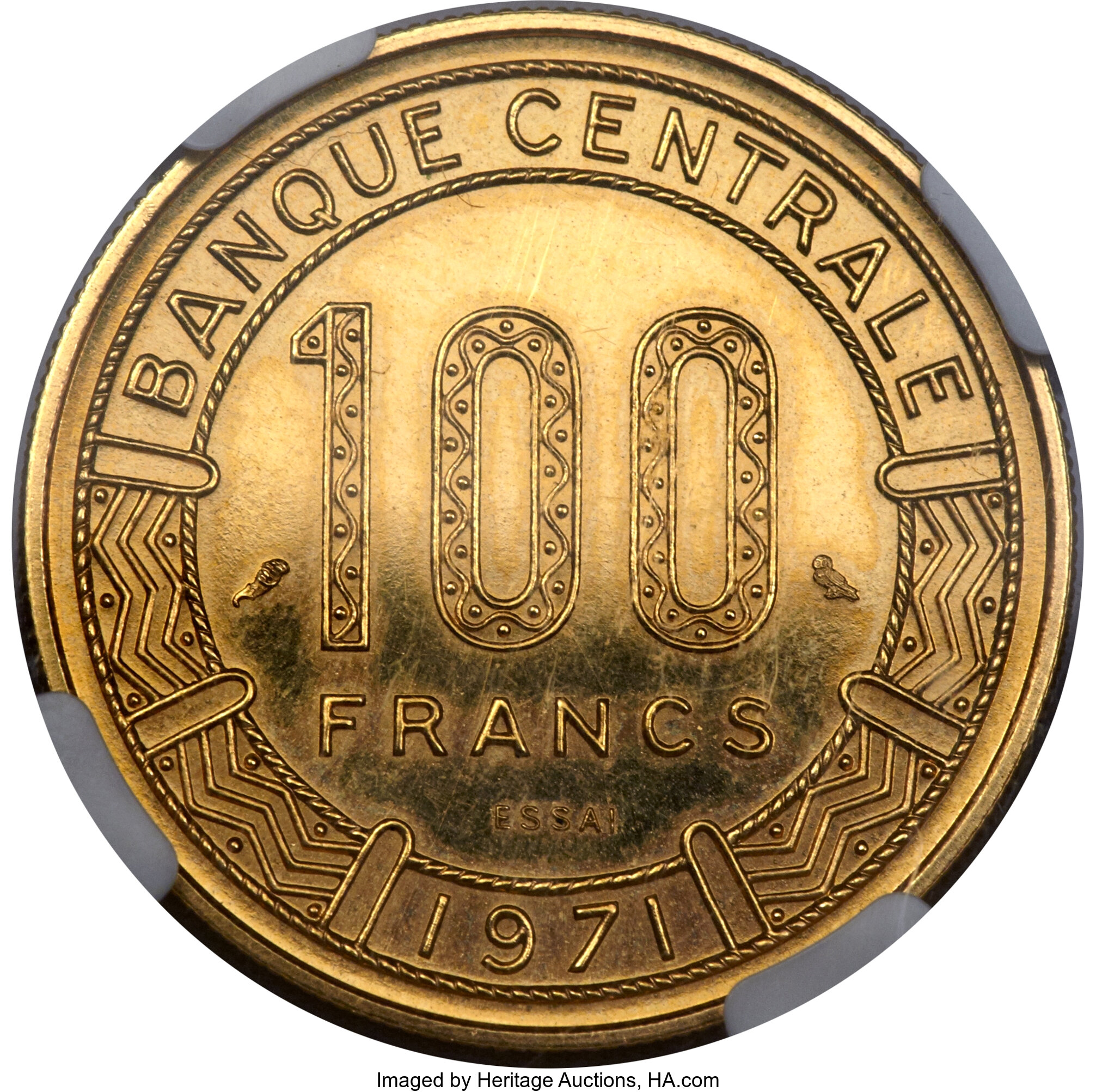 100 francs or - Banque centrale - République