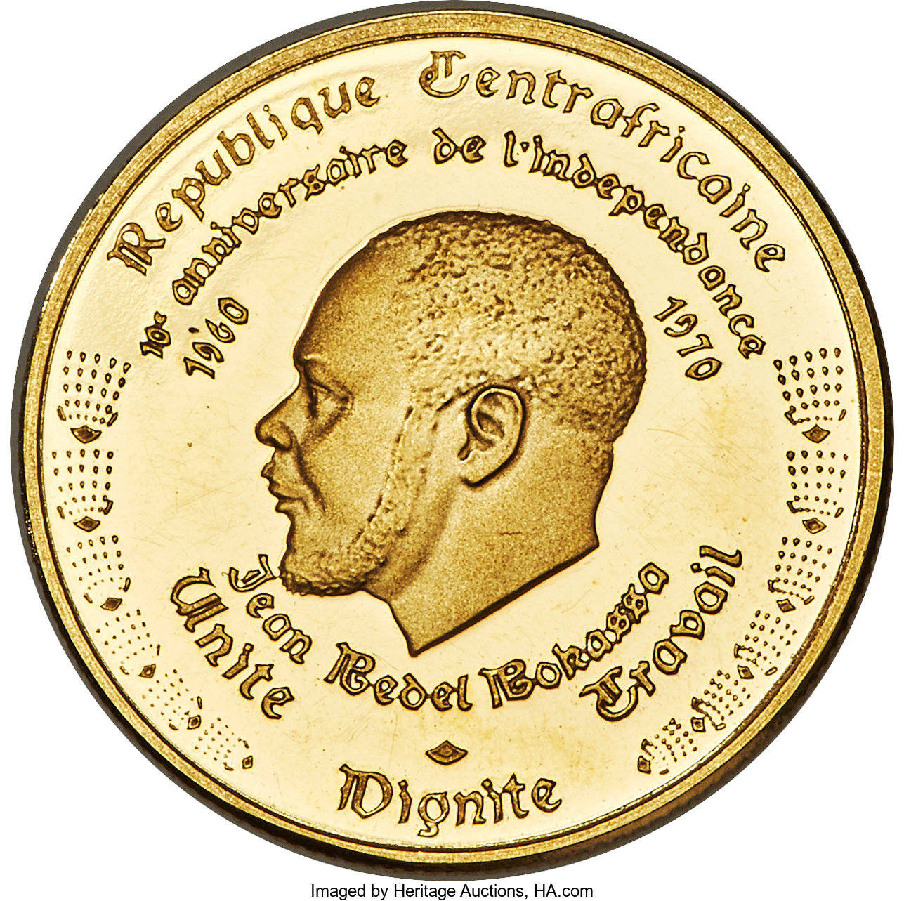 1000 francs or - Indépendance - 10 ans