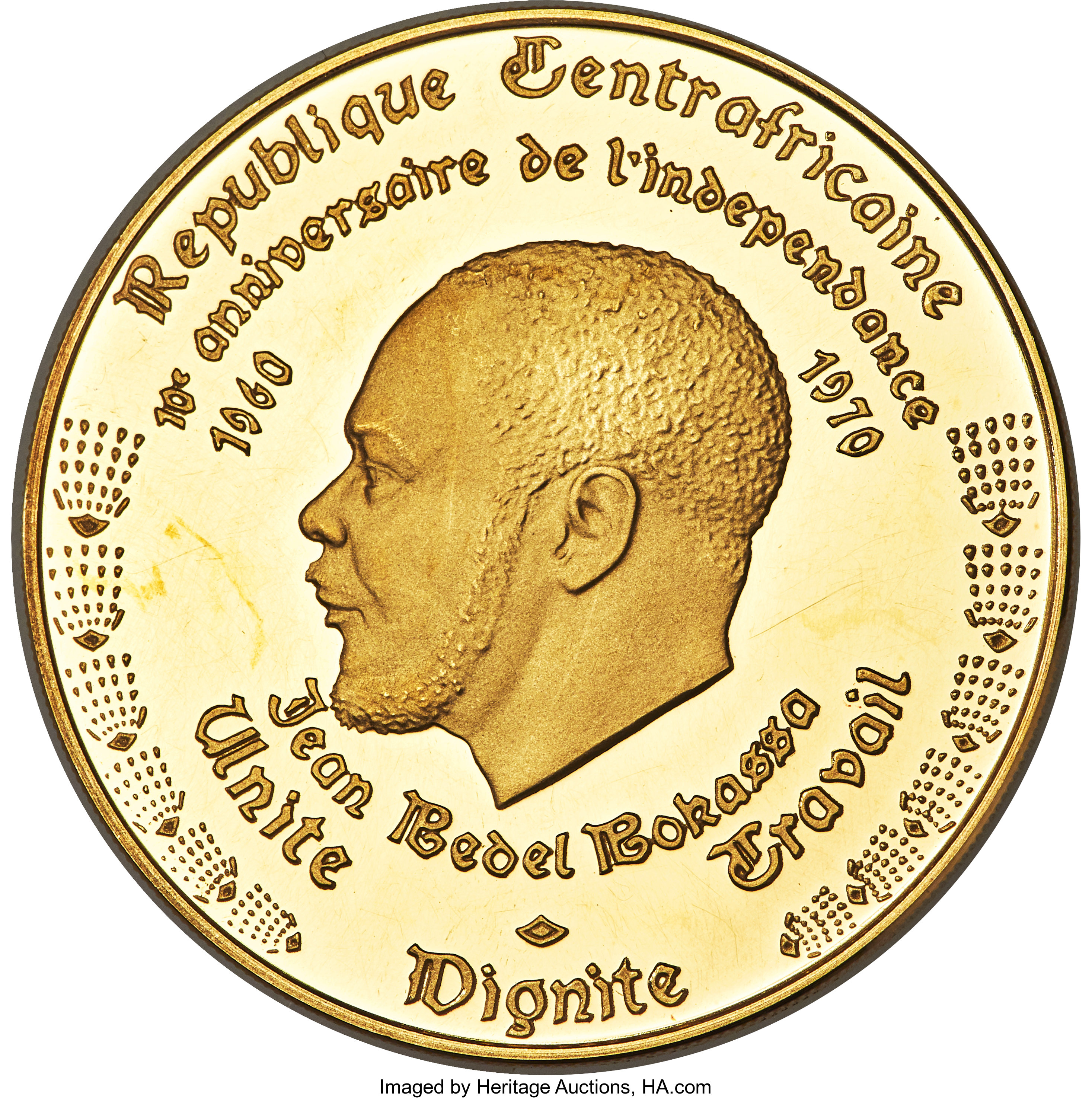 10000 francs gold - Indépendance - 10 years