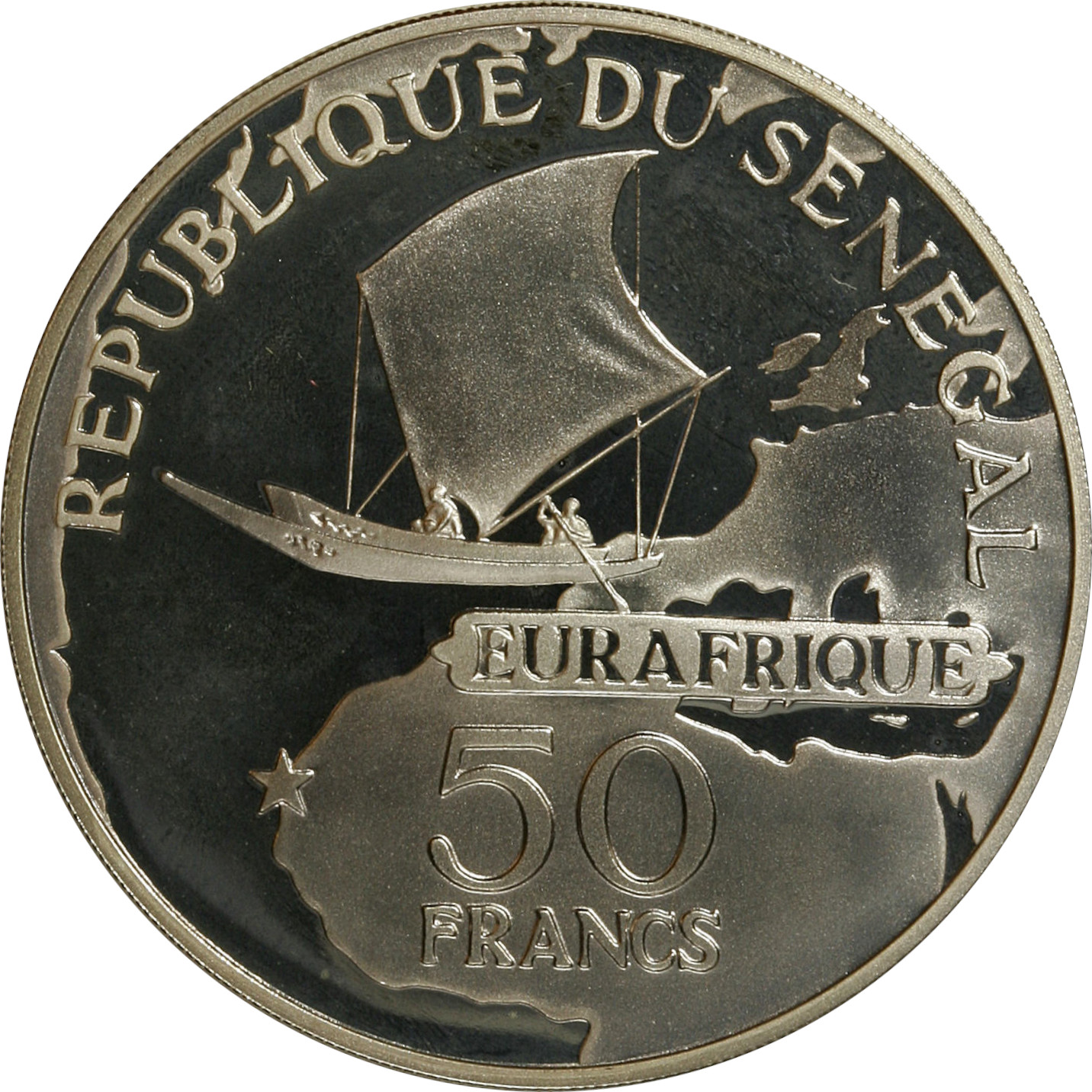 50 francs silver - Eurafrique - 25 years