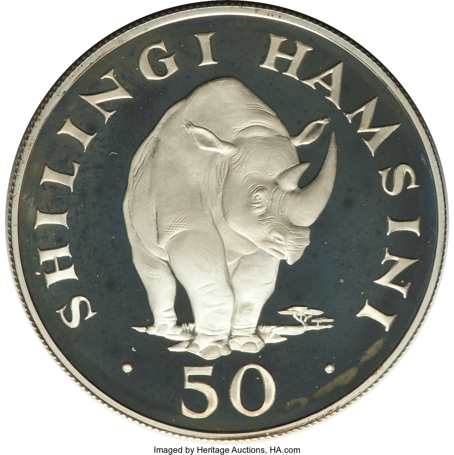 50 shilingi argent - WWF - 15 ans