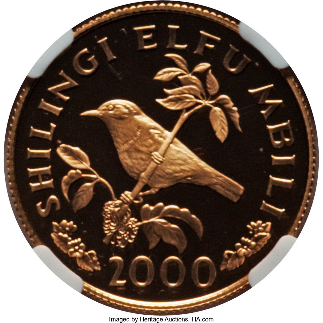 2000 shilingi gold - WWF - 15 years