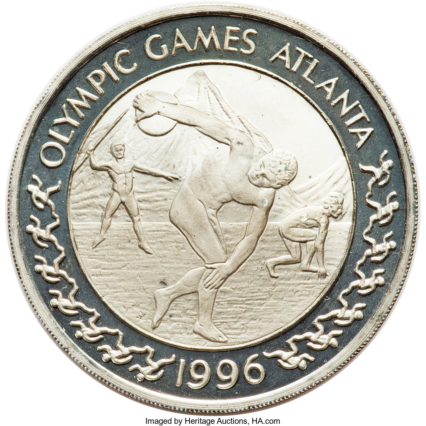 2000 shilingi silver - Olympiades d'Atlanta 1996 - Lancer de disque