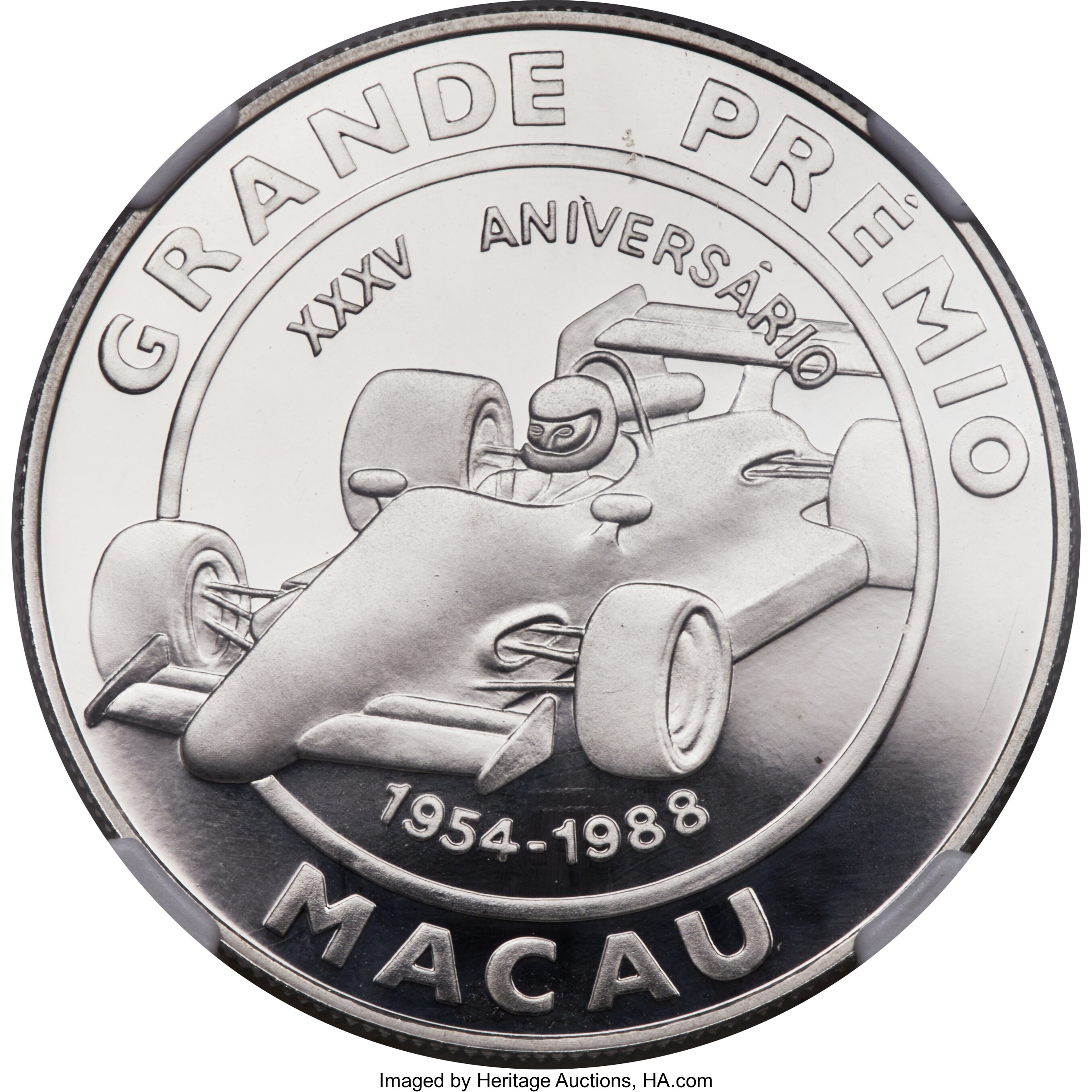 100 patacas silver - Premier Grand Prix - 35 years