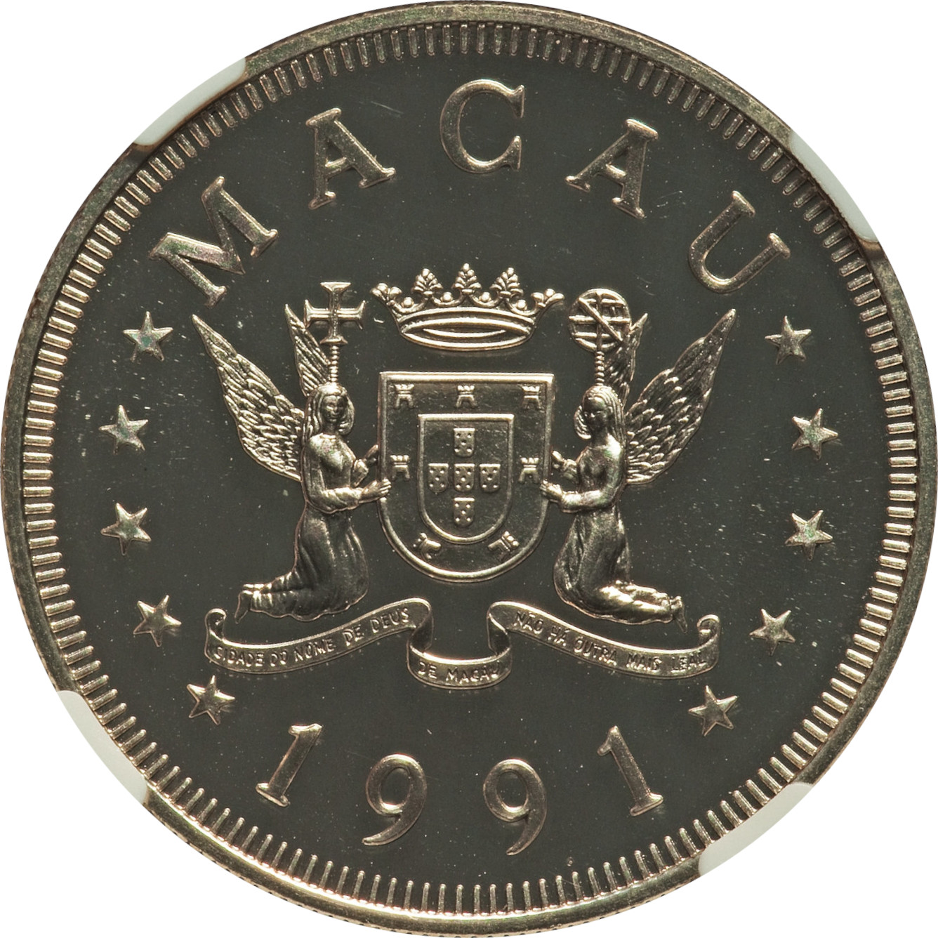 100 patacas silver - Année de la Chèvre