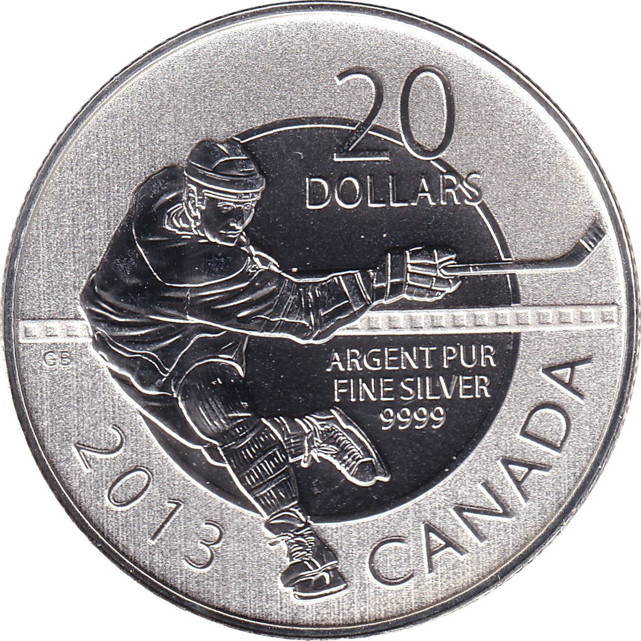 20 dollars argent - Hockey sur glace