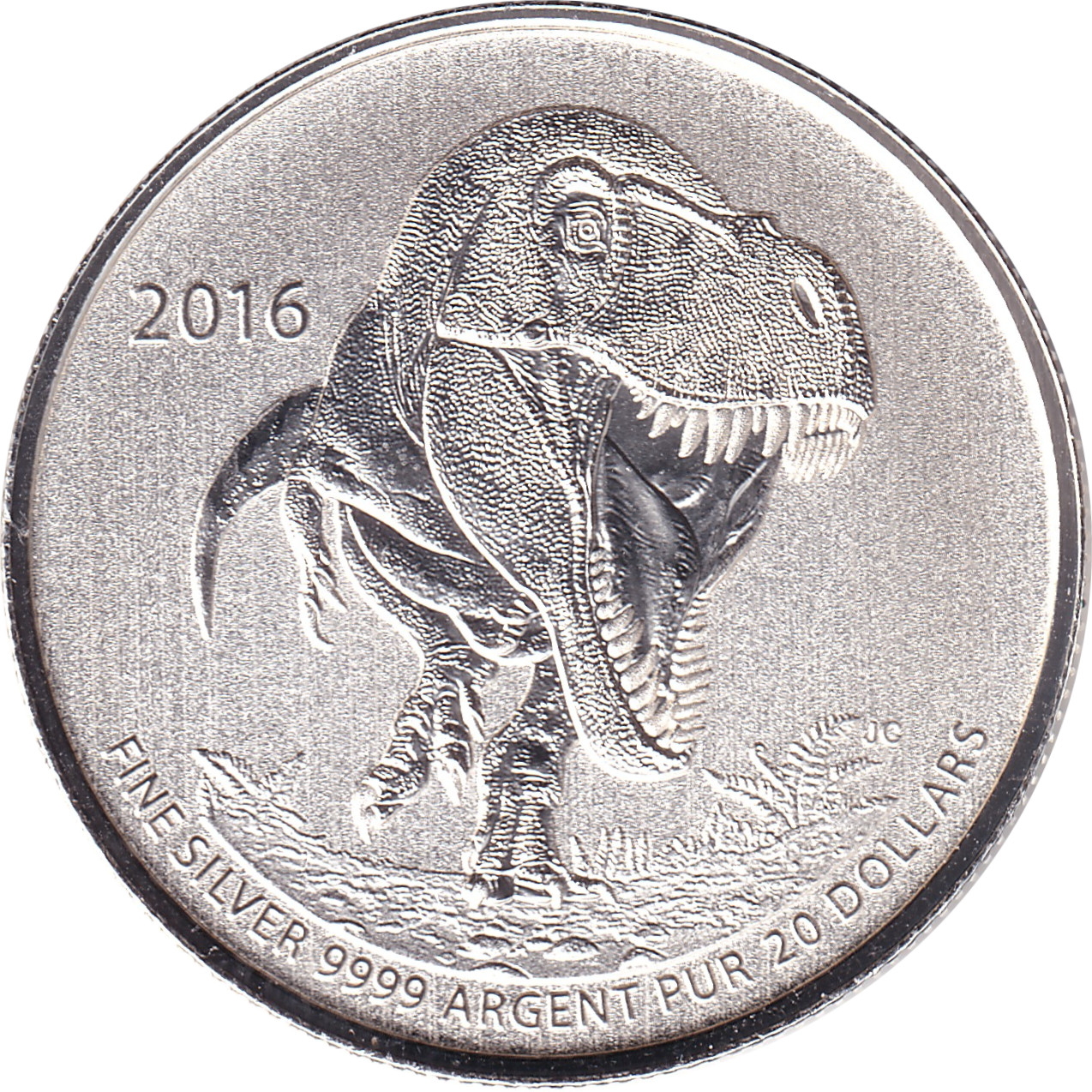 20 dollars argent - Tyranosaure