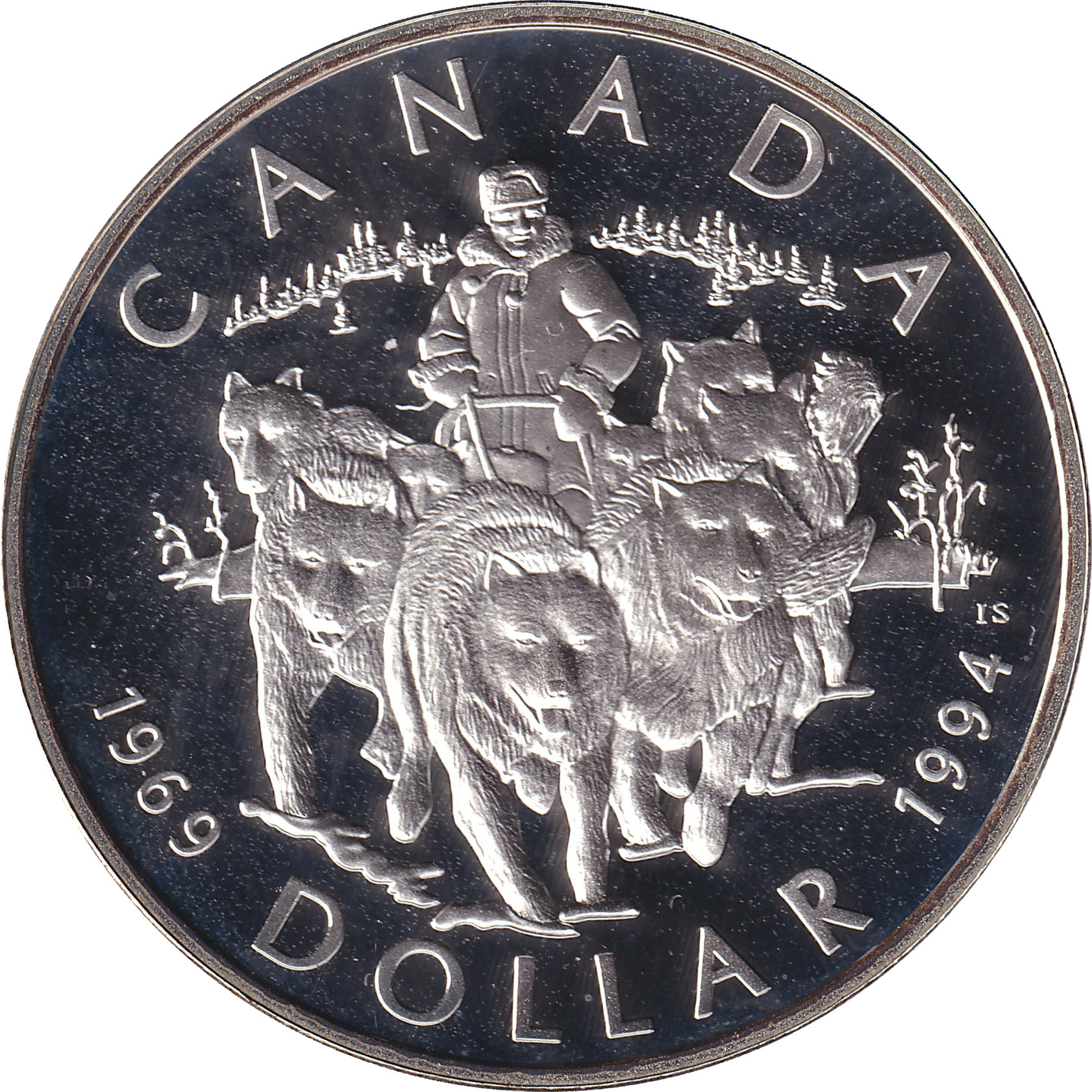 1 dollar argent - Chiens de la GRC